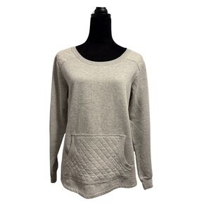 💎  La Vie en Rose Quilted Sweatshirt Grey